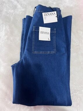 Zenana Outfitters Women’s Dark Blue Jeans - Classic Wide Leg
